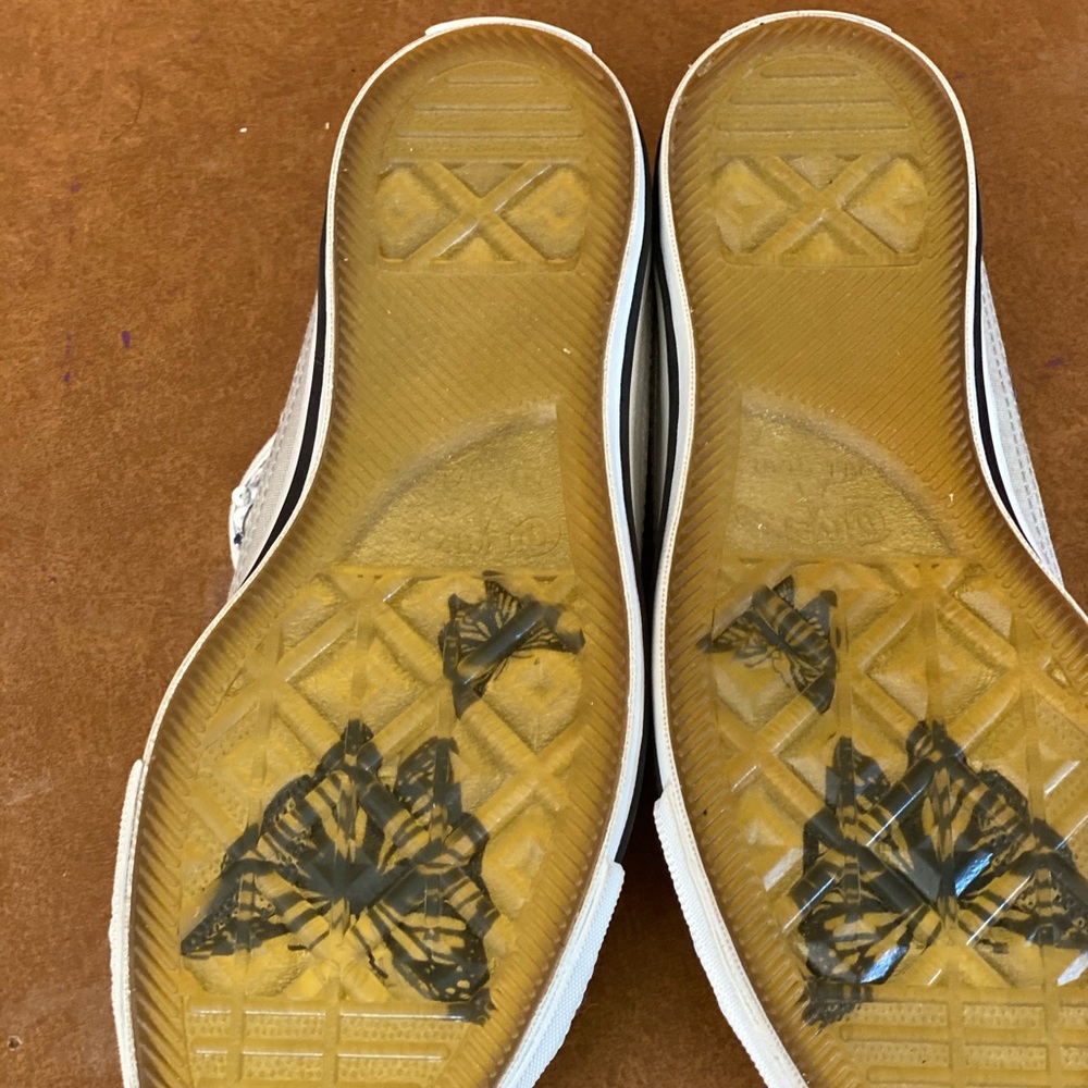 Converse Silv Sequin Slip On Sneaker Sz 7 Rare EUC